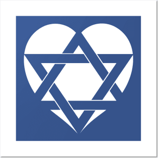 Israel - Star of David Heart Posters and Art